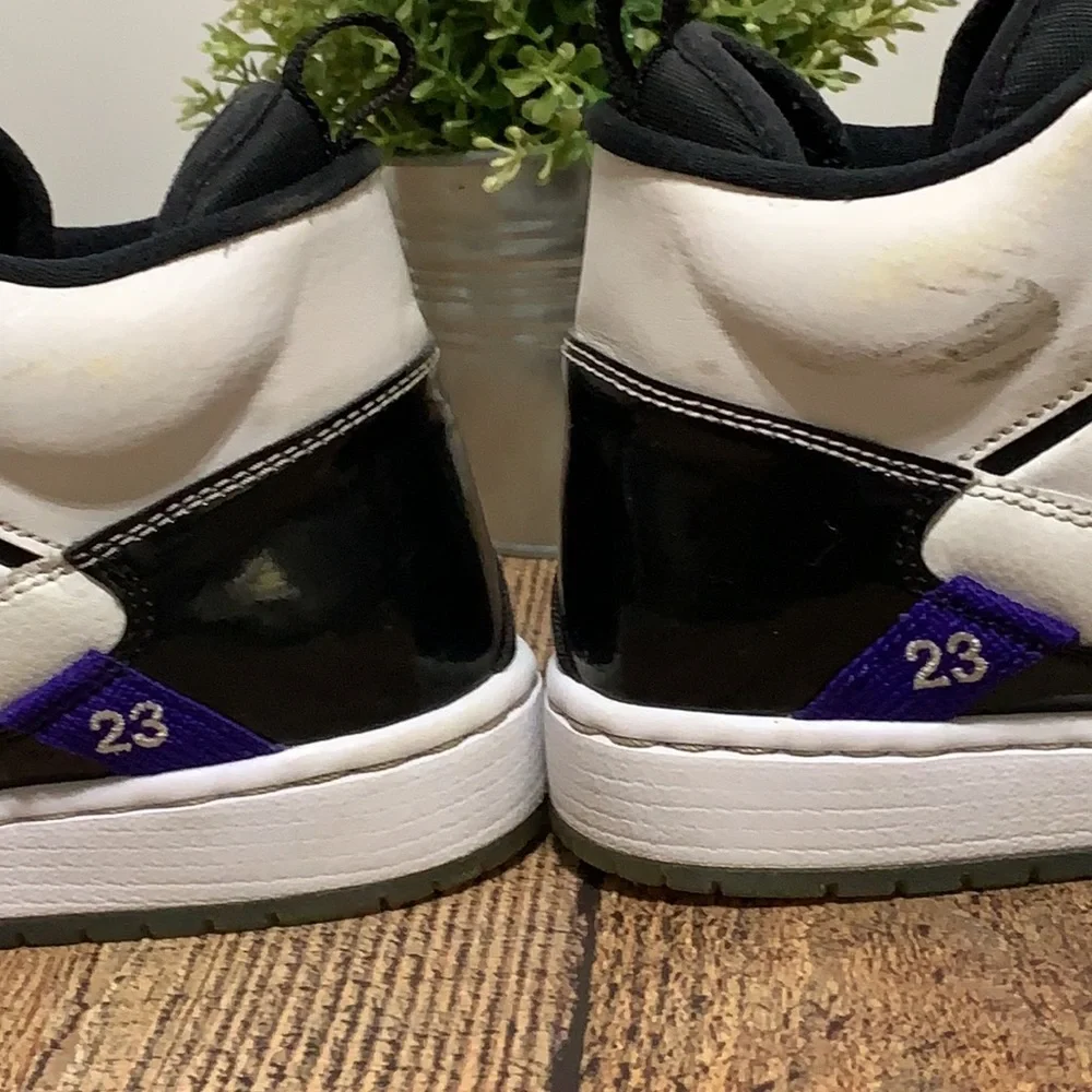 Nike Air Jordan Fadeaway “Concord” Black White Tennis Shoes High Top US 9.5
